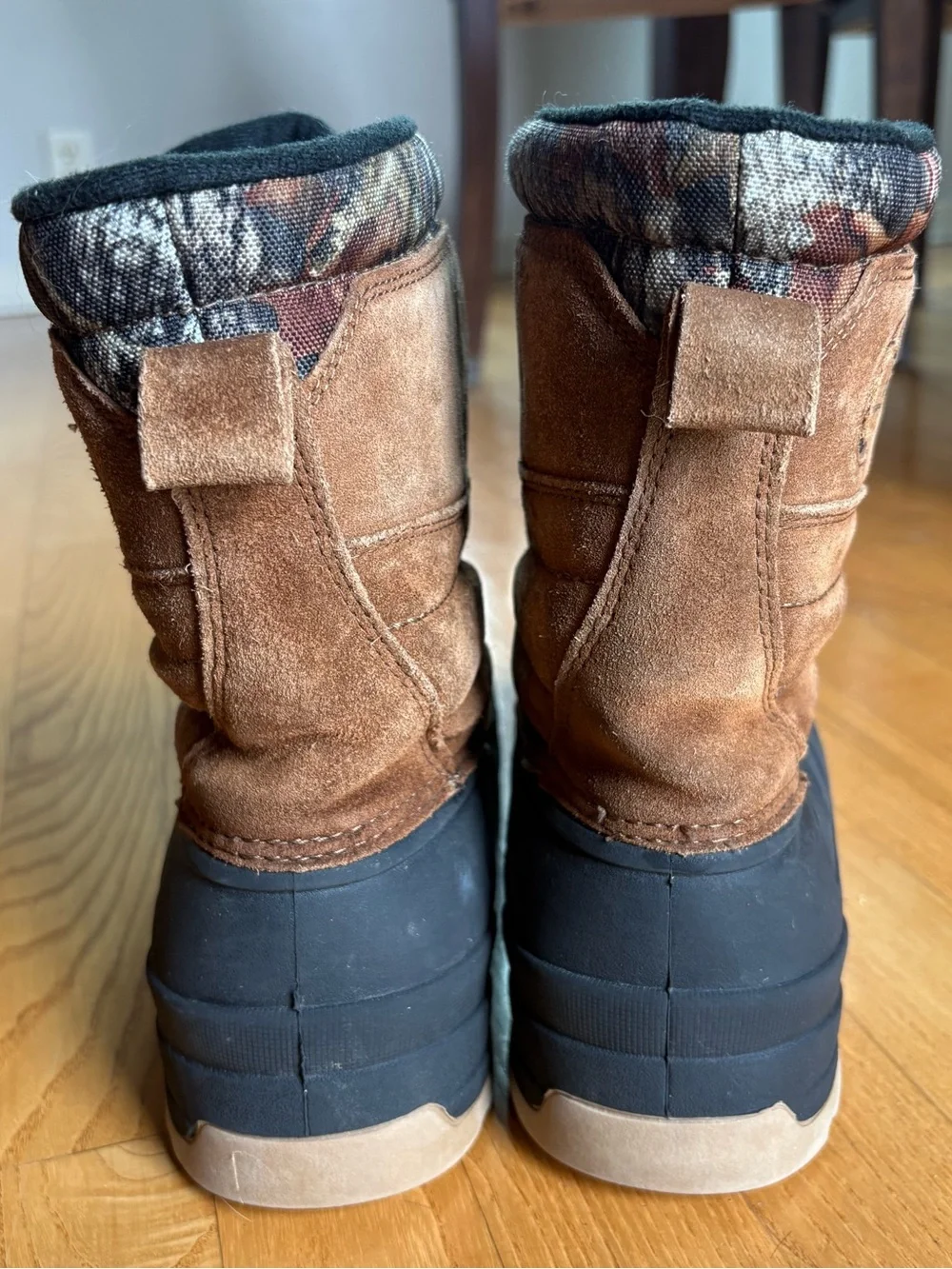 Ozark Trail Suede Snow Boots Camo Winter -5 Degrees Insulated Youth Boys Size 5